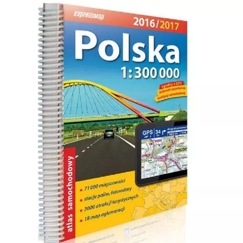 POLSKA ATLAS SAMOCHODOWY 1:300 000 - ExpressMap