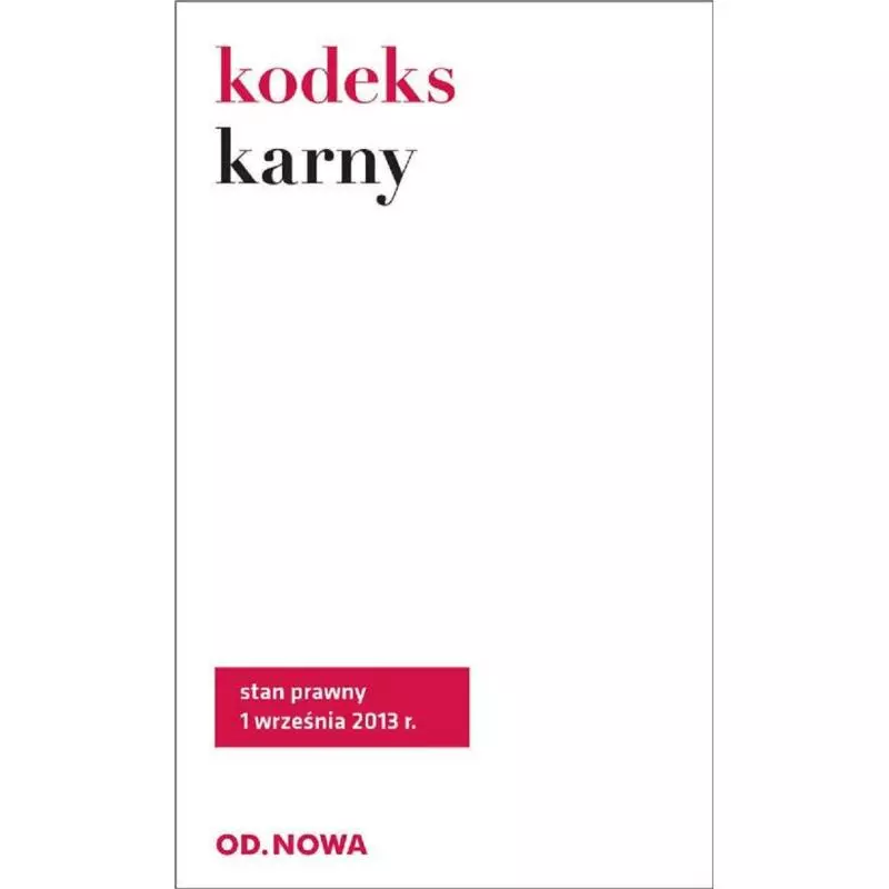 KODEKS KARNY - od.nowa