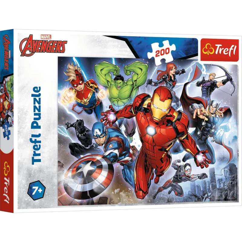 WALECZNI AVENGERSI PUZZLE 200 ELEMENTÓW 7+ - Trefl