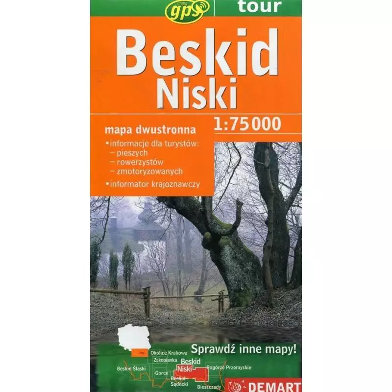 BESKID NISKI MAPA TURYSTYCZNA 1:75 000 - Demart