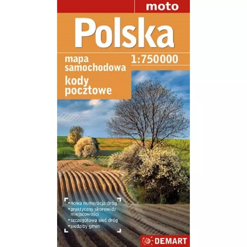 POLSKA MAPA SAMOCHODOWA 1 : 750 000 - Demart