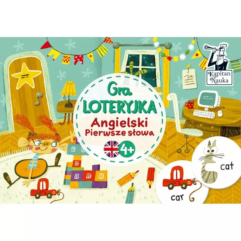 LOTERYJKA ANGIELSKI PIERWSZE SŁOWA GRA PLANSZOWA KAPITAN NAUKA 4+ - Edgard