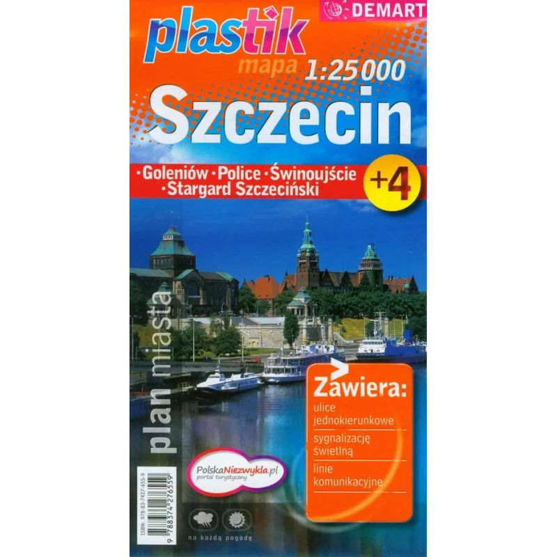 SZCZECIN PLAN MIASTA 1:25 000 PLASTIK - Demart