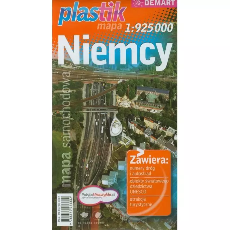 NIEMCY MAPA SAMOCHODOWA 1 : 925 000 - Demart