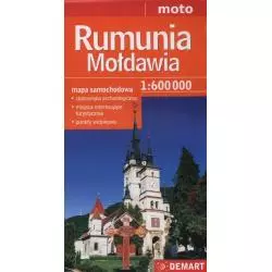 RUMUNIA MOŁDAWIA MAPA SAMOCHODOWA 1:600 000 - Demart