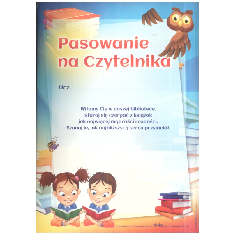 DYPLOM PASOWANIE NA CZYTELNIKA A4 - Panon