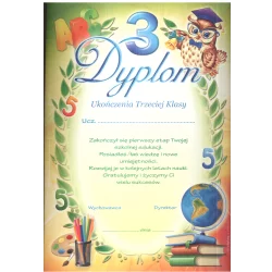 DYPLOM UKOŃCZENIA 3 KLASY SZKOŁY PODSTAWOWEJ A4 - Panon