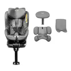 FOTELIK SAMOCHODOWY OBROTOWY CARETERO TWISTY GREY ISOFIX 0-18 KG 0+ - Caretero