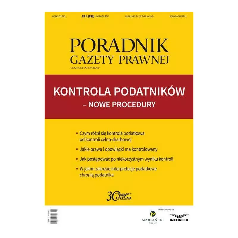 KONTROLA PODATKÓW - NOWE PROCEDURY PORADNIK GAZETY PRAWNEJ - Infor