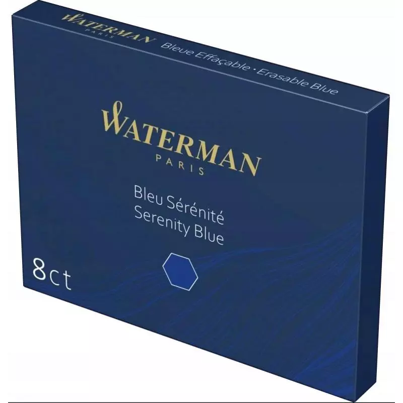NABOJE ATRAMENT BLUE WATERMAN CARTRIDGE LONG 8 SZT. - Waterman