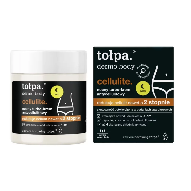 TOŁPA NOCNY TURBO KREM ANTYCELLULITOWY 250ML - Tołpa.