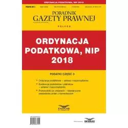ORDYNACJA PODATKOWA NIP 2018 PODATKI 3 5/2018 - Infor