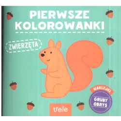 ZWIERZĘTA PIERWSZE KOLOROWANKI NAKLEJKI GRUBY OBRYS - Trele