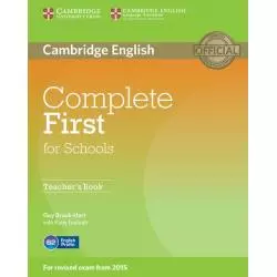 COMPLETE FIRST FOR SCHOOLS TEACHERS BOOK Guy Brook-Hart - Cambridge University Press