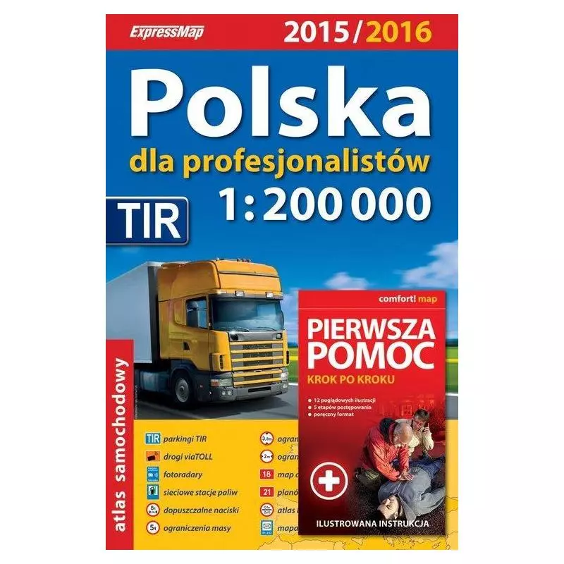 POLSKA DLA PROFESJONALISTÓW 1:200 000 + PIERWSZA POMOC KROK PO KROKU - ExpressMap