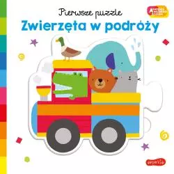 ZWIERZĘTA W PODRÓŻY. AKADEMIA MĄDREGO DZIECKA. PIERWSZE PUZZLE Lisa Barlow, Damien Barlow 12M+ - Harperkids