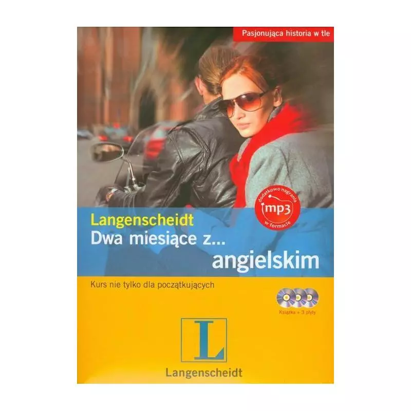 DWA MIESIĄCE Z ANGIELSKIM KURS NIE TYLKO DLA POCZĄTKUJĄCYCH KSIĄŻKA + 3 X CD - Langenscheidt