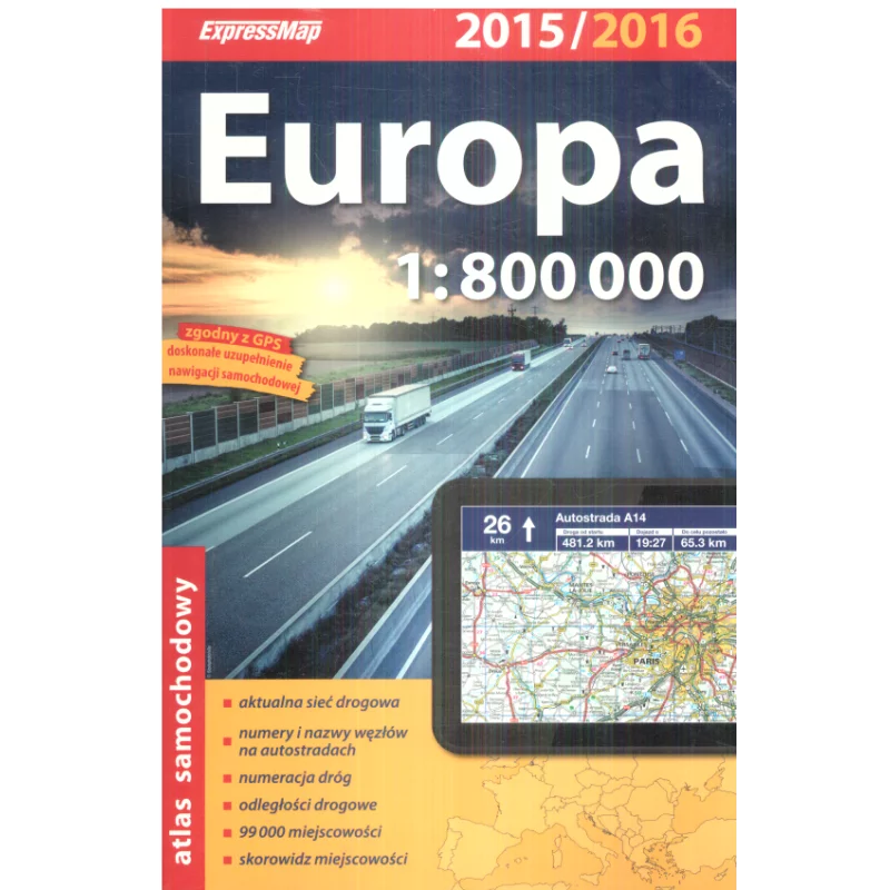 EUROPA 1:800 000 2015/2016 ATLAS SAMOCHODOWY - ExpressMap