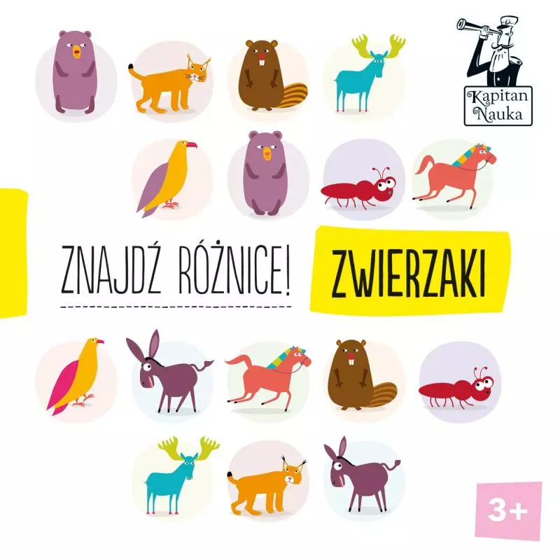 ZNAJDŹ RÓŻNICE ZWIERZAKI 3+ KAPITAN NAUKA - Edgard