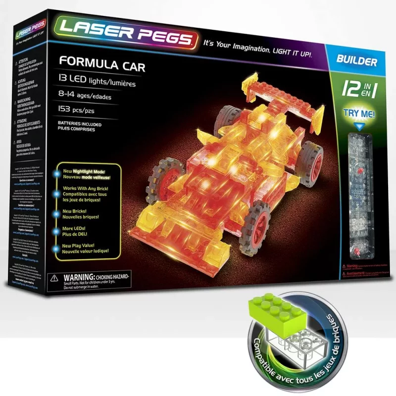 MINI RACE CAR LASER PEGS 47 ELEMENTÓW 6+ - Laser Pegs