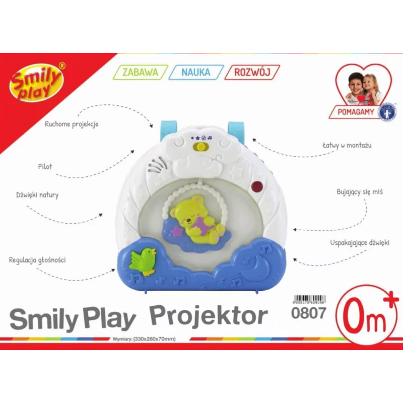 PROJEKTOR NA SUFIT DZIECIĘCE SNY SMILY 0+ - Smily Play
