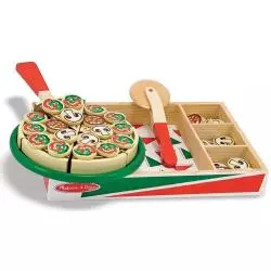 PIZZA DREWNIANA Z DODATKAMI ZABAWKA EDUKACYJNA MELISSA & DOUG 3+ - Melissa & Doug