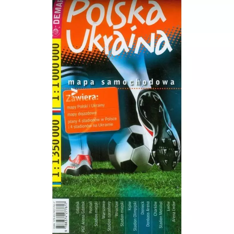 POLSKA UKRAINA MAPA SAMOCHODOWA 1:1 000 000 1:1 350 000 - Demart