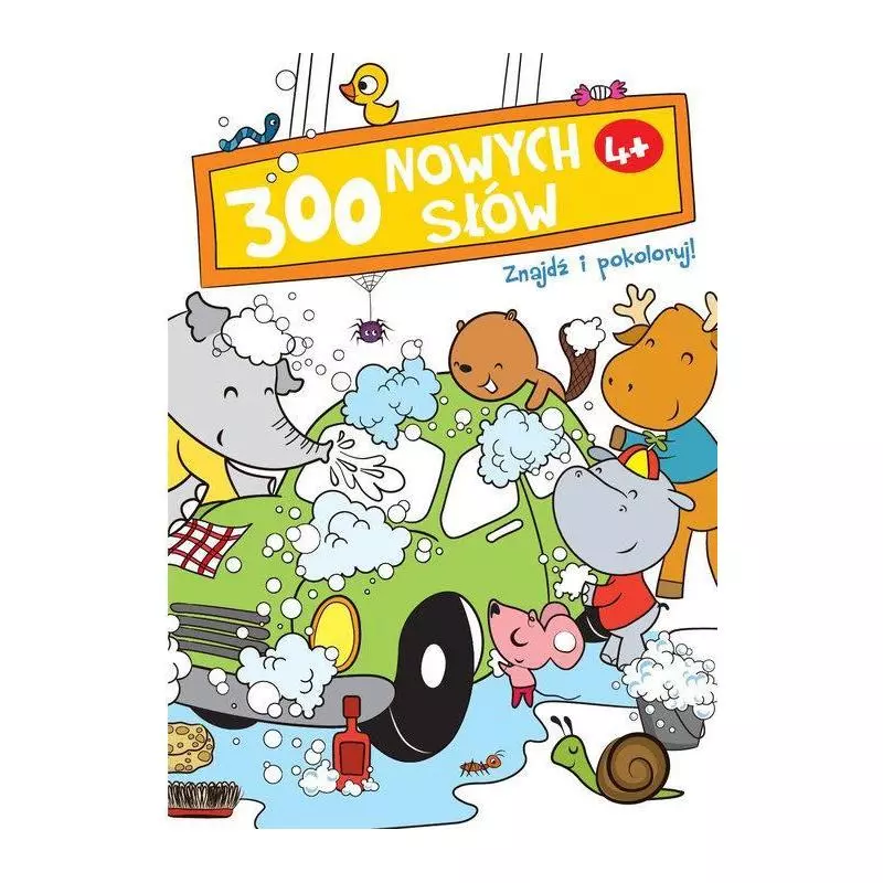 300 NOWYCH SŁÓW. ZNAJDŹ I POKOLORUJ 4+ - Yoyo Books