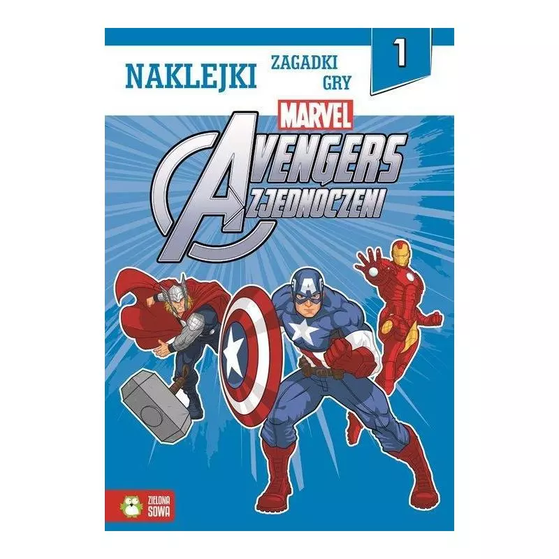 MARVEL AVENGERS NAKLEJKI ZAGADKI GRY 1 - Zielona Sowa