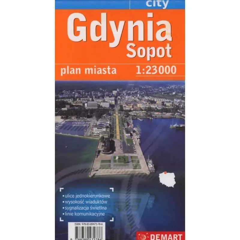 GDYNIA SOPOT PLAN MIASTA 1:23 000 CITY - Demart