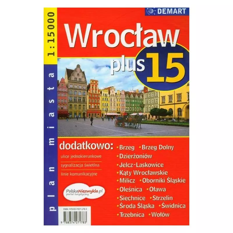 WROCŁAW +15 PLAN MIASTA 1:15 000 - Demart