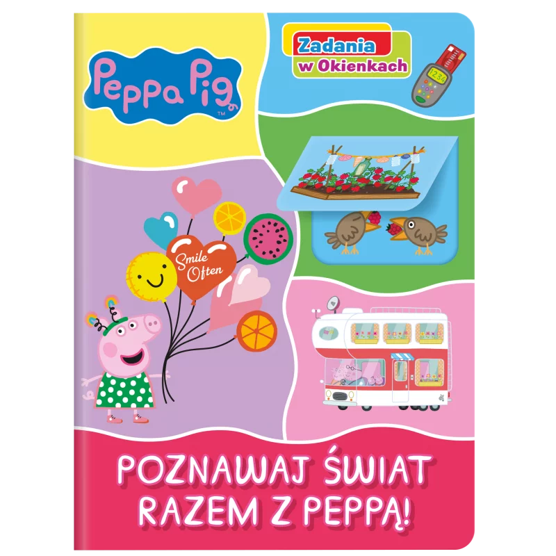 ŚWINKA PEPPA POZNAWAJ ŚWIAT RAZEM Z PEPPĄ! ZADANIA W OKIENKACH - Media Service Zawada