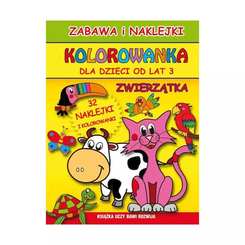 ZWIERZĄTKA KOLOROWANKA DLA DZIECI OD LAT 3 - Literat