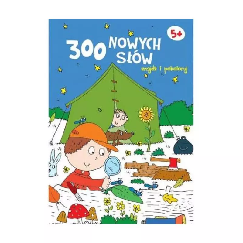 300 NOWYCH SŁÓW. ZNAJDŹ I POKOLORUJ 5+ - Yoyo Books