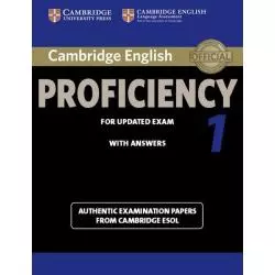 CAMBRIDGE ENGLISH PROFICIENCY 1 FOR UPDATED EXAM - Cambridge University Press