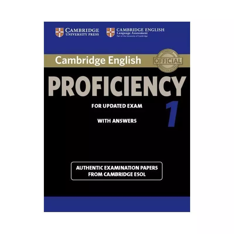 CAMBRIDGE ENGLISH PROFICIENCY 1 FOR UPDATED EXAM - Cambridge University Press