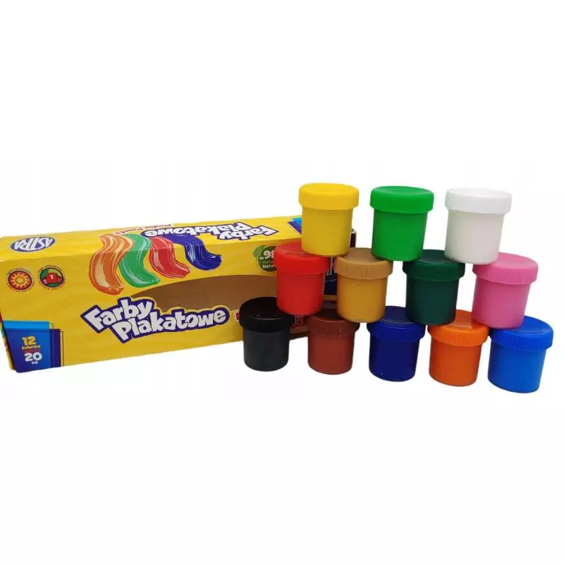 FARBY PLAKATOWE 12 KOLORÓW - Astra