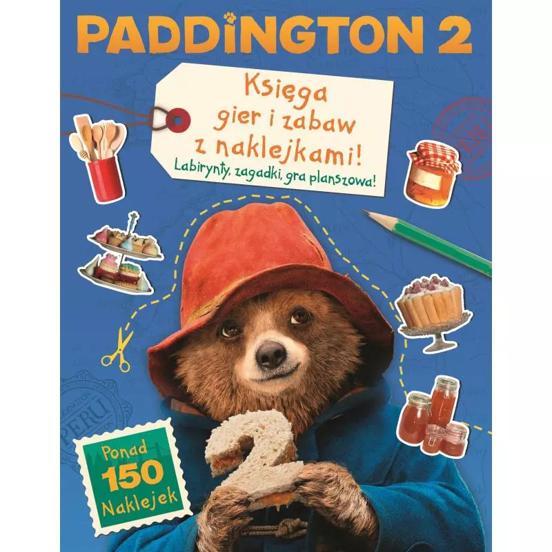 PADDINGTON 2 KSIĘGA GIER I ZABAW Z NAKLEJKAMI - Jaguar