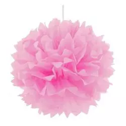 POMPON DEKORACYJNY Z BIBUŁY RÓŻOWY 40 CM - Godan