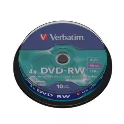 PŁYTY DVD-RW VERBATIM, 4.7 GB 4X 10 SZT. - Verbatim