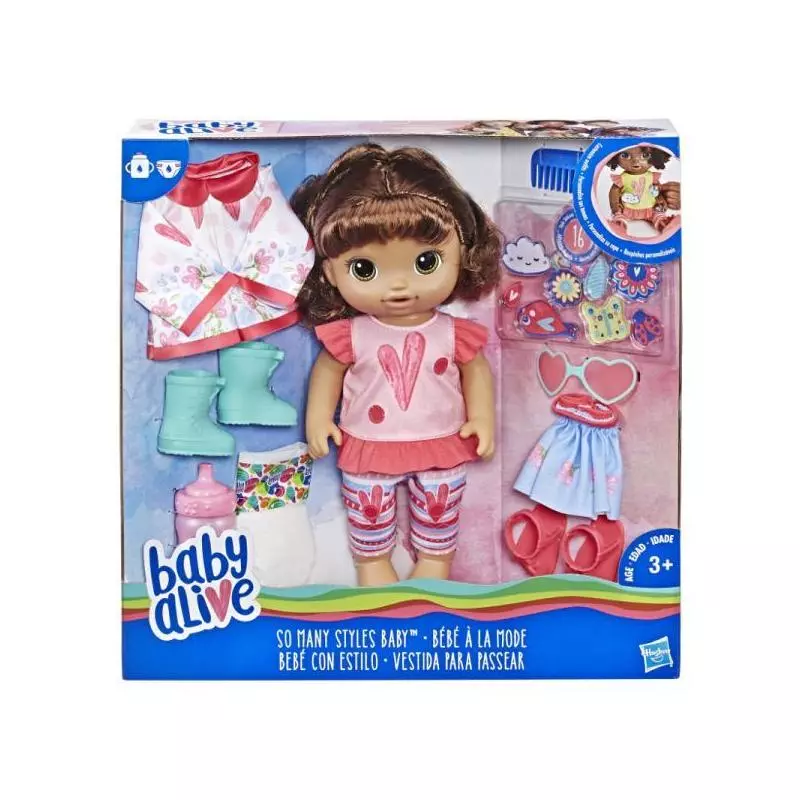LALKA BABY ALIVE WIELE STYLÓW Z AKCESORIAMI 3+ - Hasbro