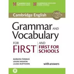 GRAMMAR AND VOCABULARY FOR FIRST AND FIRST FOR SCHOOLS WITH ANSWERS - Cambridge University Press