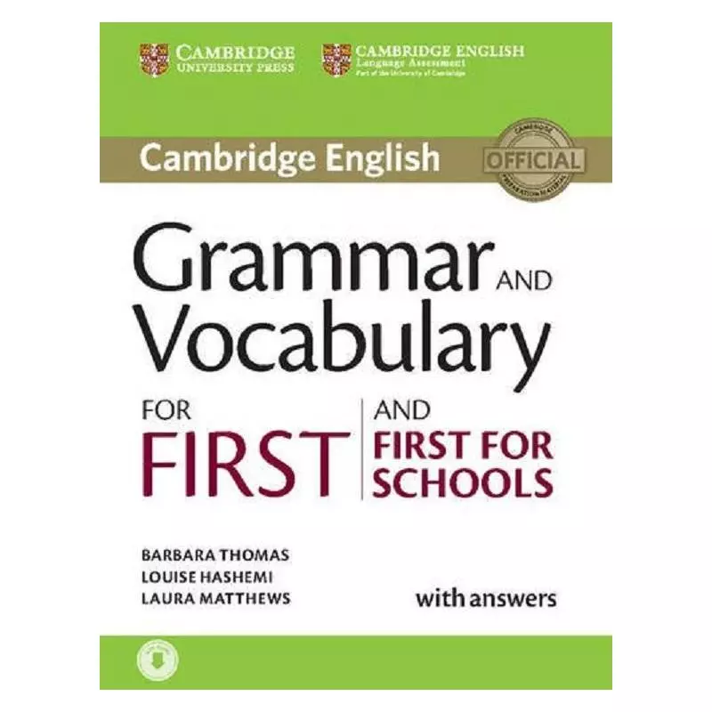 GRAMMAR AND VOCABULARY FOR FIRST AND FIRST FOR SCHOOLS WITH ANSWERS - Cambridge University Press