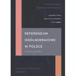 REFERENDUM OGÓLNOKRAJOWE W POLSCE WYBRANE ZAGADNIENIA - Wydawnictwo Uniwersytetu Gdańskiego