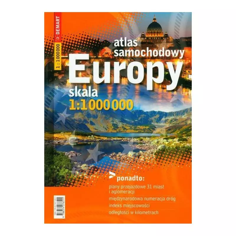 ATLAS SAMOCHODOWY EUROPY 1:1 000 000 - Demart