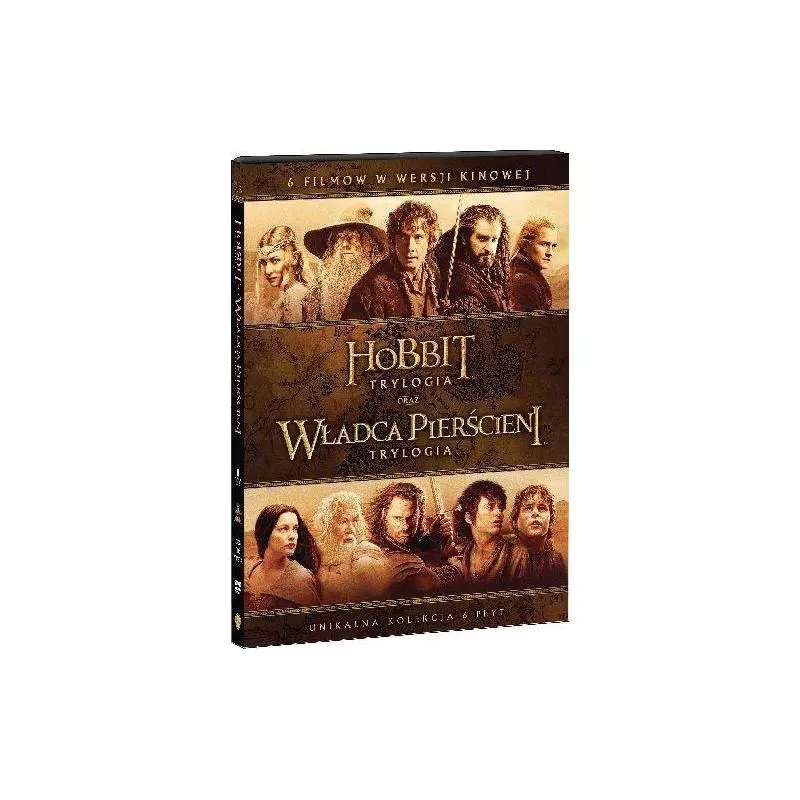 HOBBIT WŁADCA PIERŚCIENI KOLEKCJA 6 FILMÓW DVD PL - Galapagos