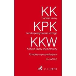 KODEKS KARNY, KODEKS POSTĘPOWANIA KARNEGO, KODEKS KARNY WYKONAWCZY - C.H. Beck