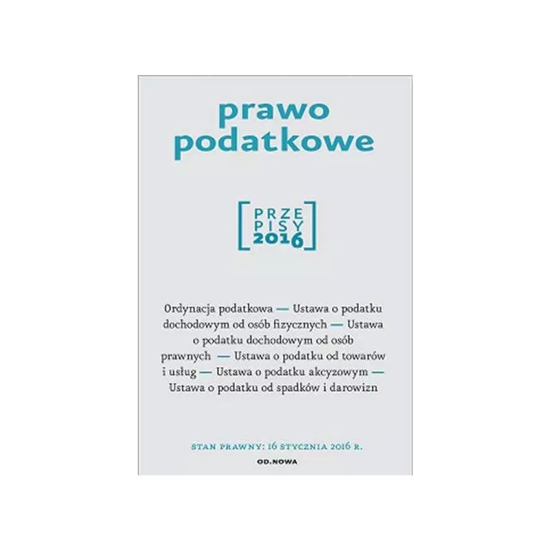 PRAWO PODATKOWE - od.nowa