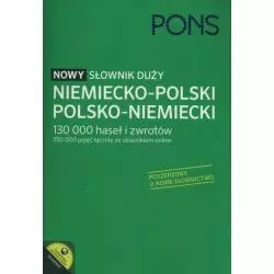 NOWY SŁOWNIK DUŻY NIEMIECKO-POLSKI, POLSKO-NIEMIECKI PONS 130 000 HASEŁ I ZWROTÓW - Pons