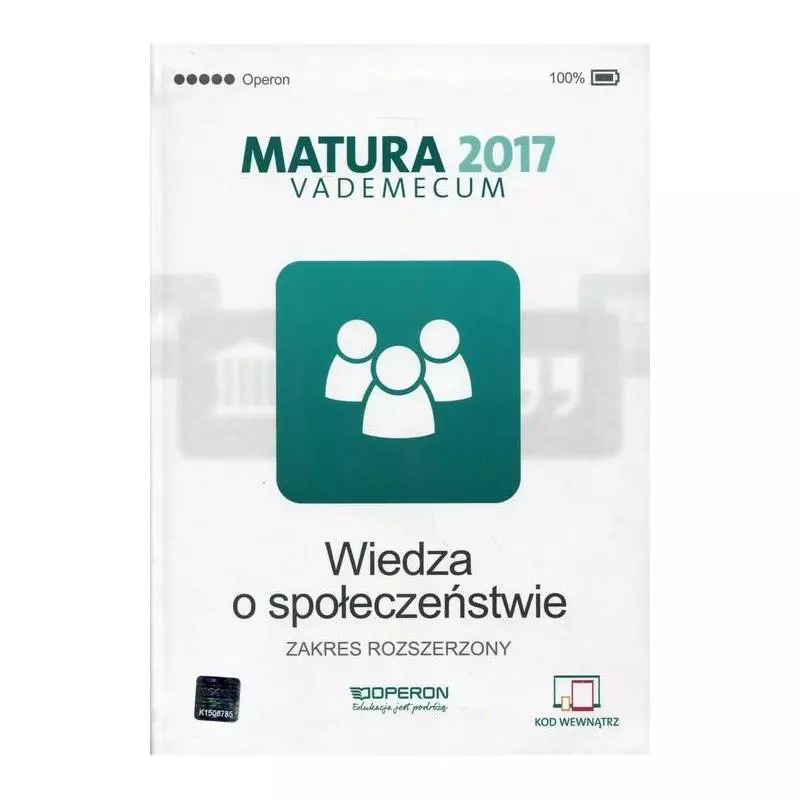 MATURA 2017 VADEMECUM WIEDZA O SPOŁECZEŃSTWIE ZAKRES ROZSZERZONY - Operon